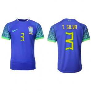 Brazil Thiago Silva #3 Gostujuci Dres SP 2022 Kratak Rukavima